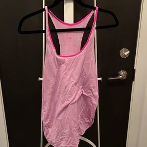 Lululemon pink tank with neon trim - size 8. Excellent condition